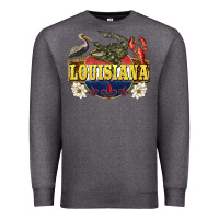 Charcoal Heather louisiana state Premium Sweatshirt - BarkalooDesign