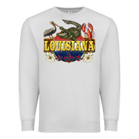 Dove Grey louisiana state Premium Sweatshirt - BarkalooDesign