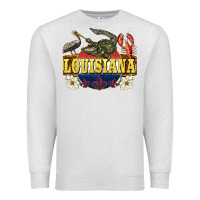 Oatmeal Heather louisiana state Premium Sweatshirt - BarkalooDesign