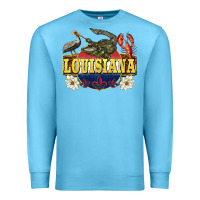 Ocean Blue louisiana state Premium Sweatshirt - BarkalooDesign