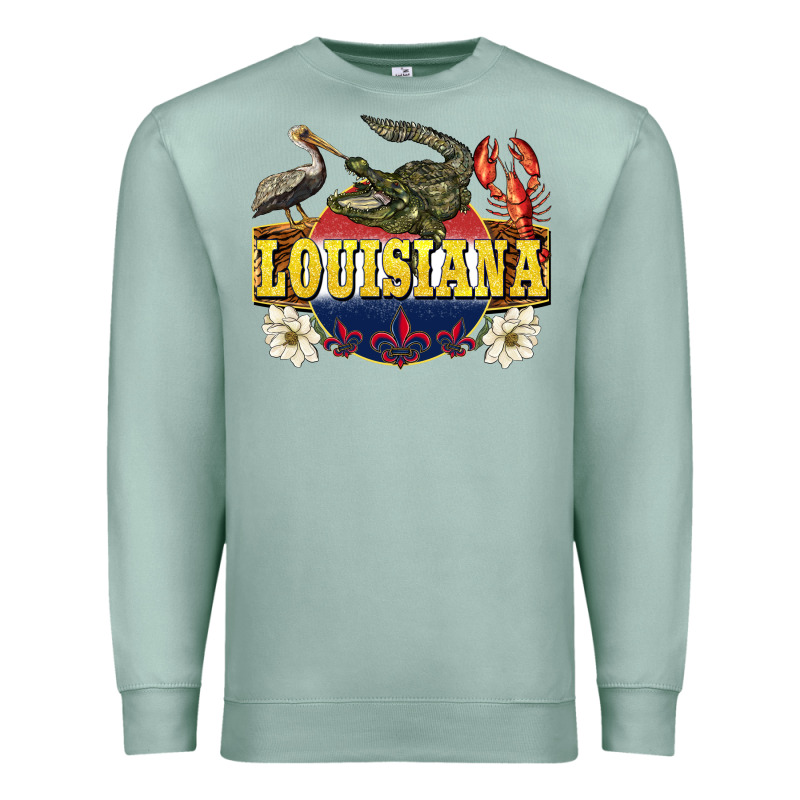 Louisiana State Premium Sweatshirt by BarkalooDesign | Teevron