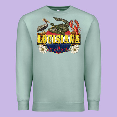 Louisiana State Premium Sweatshirt Designed By Barkaloodesign