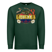 Sports Green louisiana state Premium Sweatshirt - BarkalooDesign
