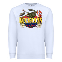 White louisiana state Premium Sweatshirt - BarkalooDesign