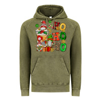 Vintage Olive ho ho ho christmas latte with gnomies Vintage Hoodie - AdoDesignShop