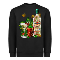 Cocrtail Martini And Gift And Snow Heavyweight Sweatshirt | Teevron