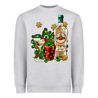 Heather Grey cocrtail martini and gift and snow Heavyweight Sweatshirt - AdoDesignShop