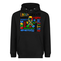 Black autism awareness typography Heavyweight Hoodie - Artiststas
