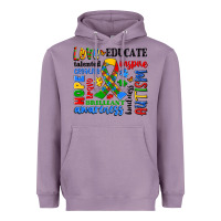 Lavender autism awareness typography Heavyweight Hoodie - Artiststas