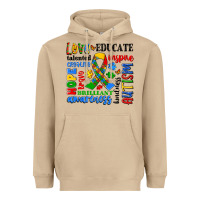 Mushroom autism awareness typography Heavyweight Hoodie - Artiststas