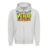 Dove Grey wild about softball Zipper Hoodie - NancyCooperArtShop