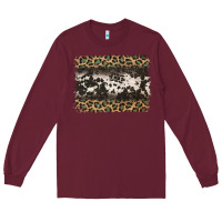 Burgundy leopard cowhide pattern background Long Sleeve Tee - Jasminsmagicworld