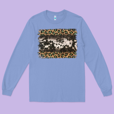Leopard Cowhide Pattern Background Long Sleeve Tee Designed By Jasminsmagicworld