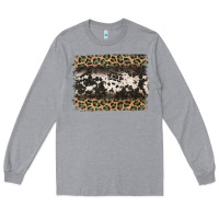 Heather Grey leopard cowhide pattern background Long Sleeve Tee - Jasminsmagicworld