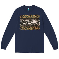 Navy leopard cowhide pattern background Long Sleeve Tee - Jasminsmagicworld