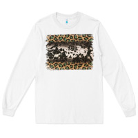 White leopard cowhide pattern background Long Sleeve Tee - Jasminsmagicworld