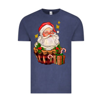 Vintage Denim santa claus cupcake Vintage Tee - AdoDesignShop