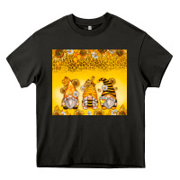 Asphalt bumble bee gnomes Heavy Core Tee - Zillion Design Studio