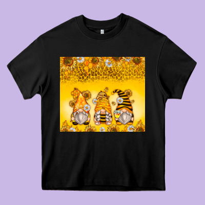 Bumble Bee Gnomes Heavy Core Tee Designed By Zillion Design Studio