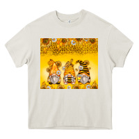 Cream bumble bee gnomes Heavy Core Tee - Zillion Design Studio