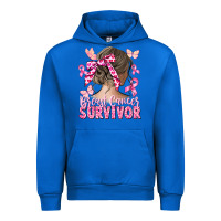 Cobalt breast cancer survivor messy bun Urban Hoodie - CowGirlArtShop