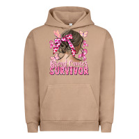 Pigment Burro breast cancer survivor messy bun Urban Hoodie - CowGirlArtShop