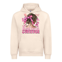 Sandshell breast cancer survivor messy bun Urban Hoodie - CowGirlArtShop