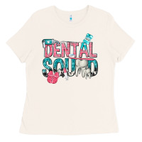 Bone dental squad with cowhide Ladies Tee - texasbilliewilder