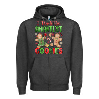 Charcoal Heather teach the smartest cookies Zipper Hoodie - MaliasSmallBusiness