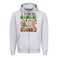 Heather Grey teach the smartest cookies Zipper Hoodie - MaliasSmallBusiness
