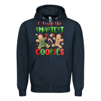 Navy teach the smartest cookies Zipper Hoodie - MaliasSmallBusiness