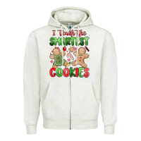 Oatmeal Heather teach the smartest cookies Zipper Hoodie - MaliasSmallBusiness