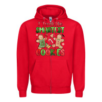 Red teach the smartest cookies Zipper Hoodie - MaliasSmallBusiness