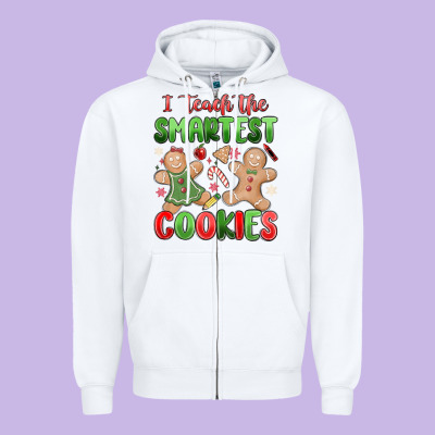 Teach The Smartest Cookies Zipper Hoodie Designed By Maliassmallbusiness