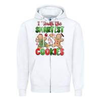 White teach the smartest cookies Zipper Hoodie - MaliasSmallBusiness