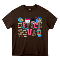Chocolate Brown office squad Heavy Core Tee - Zillion Design Studio