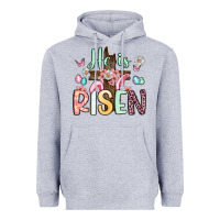 Heather Grey he is risen Heavyweight Hoodie - Artiststas