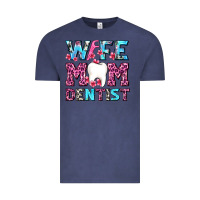 Vintage Denim Wife Mom Dentist With Tooth And Floss Vintage Tee - AdoDesignShop
