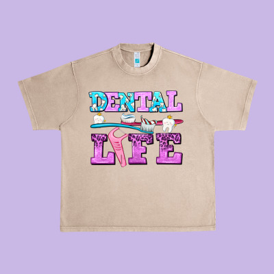 Dental Life With Teeth Urban Heavy Tee Designed By Adodesignshop