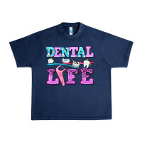 Navy dental life with teeth Urban Heavy Tee - AdoDesignShop
