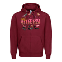 Burgundy crafting queen Zipper Hoodie - NancyCooperArtShop