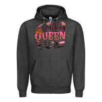 Charcoal Heather crafting queen Zipper Hoodie - NancyCooperArtShop