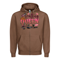 Chestnut crafting queen Zipper Hoodie - NancyCooperArtShop