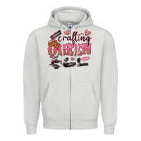 Dove Grey crafting queen Zipper Hoodie - NancyCooperArtShop