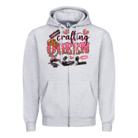 Heather Grey crafting queen Zipper Hoodie - NancyCooperArtShop