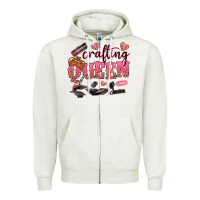 Oatmeal Heather crafting queen Zipper Hoodie - NancyCooperArtShop