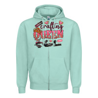 Seafoam crafting queen Zipper Hoodie - NancyCooperArtShop