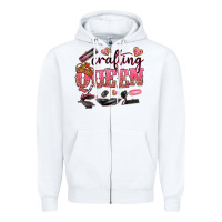 White crafting queen Zipper Hoodie - NancyCooperArtShop