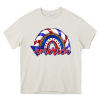 Cream America rainbow Heavy Core Tee - texasbilliewilder