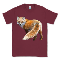Burgundy Red Fox Classic Tee - LillyAllenDesigns